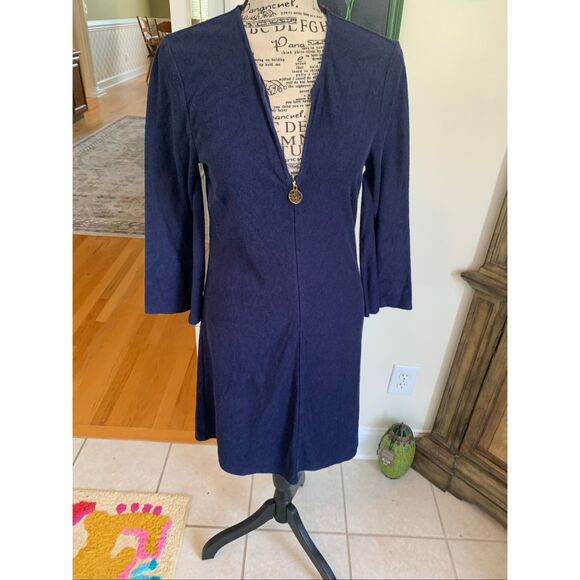 Lilly Pulitzer Dress- terry cloth/navy - Picture 1 of 10